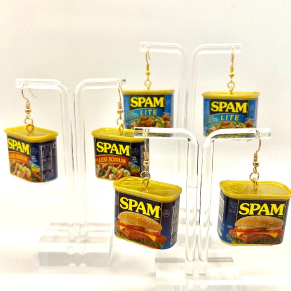 Spam Earrings - Meat Earrings - Mini Brands Earrings - Food Earrings - Picture 1 of 9